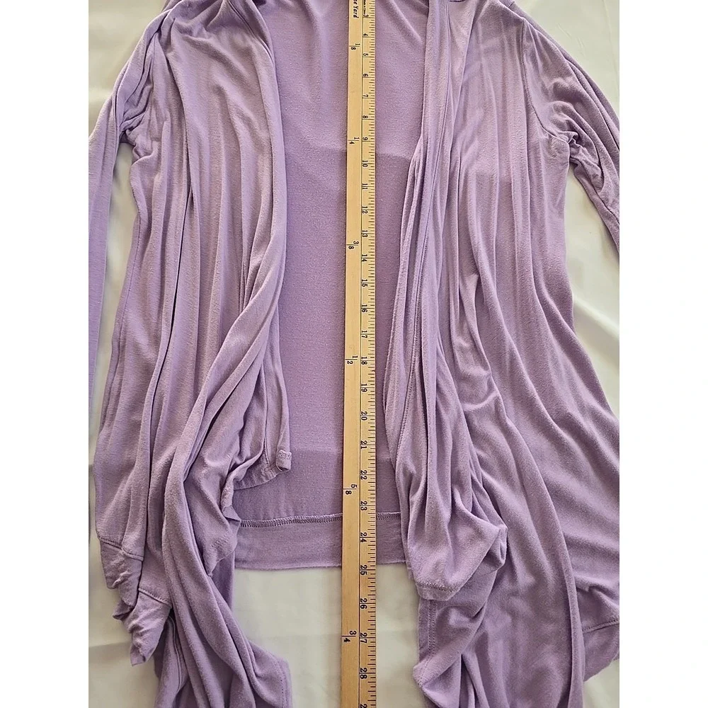 Lock & Love‎ Cardigan Women's 2XL Purple Stretch Asymmetrical Long Sweater
